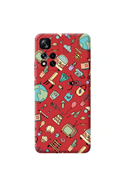 Other Xiaomi Redmi Note 11 Pro 5G Best buds Red Colored Silicone TPU Θήκη