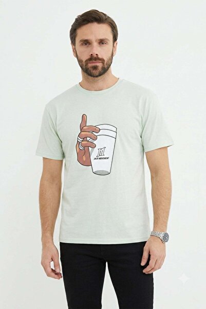 Fulla Moda Jack Morino Printed Crew Neck T-Shirt