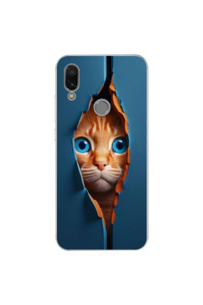 Other Xiaomi Redmi Note 7 Cat Blue Eyes Transparent Silicone TPU Θήκη