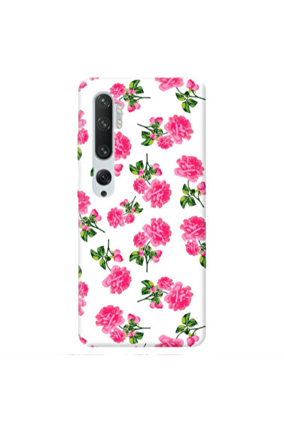 Other Xiaomi Mi Note 10 Roses White Transparent Silicone TPU Θήκη
