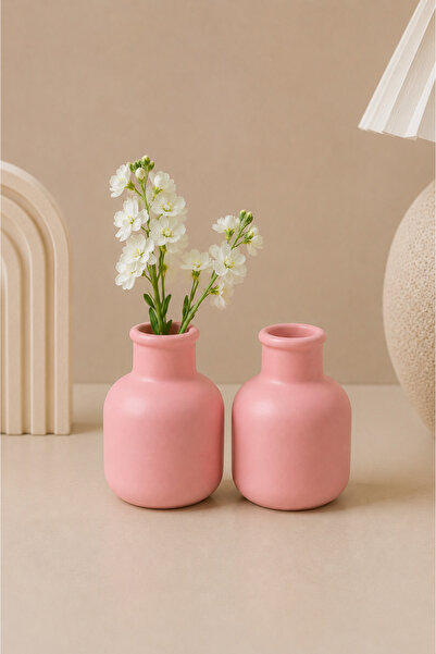 AlohamoraShop 2'li Modern Dekorasyon İçin Şık Beton Çiçek Vazo - Minimal ve Z...