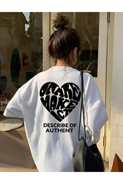 LELVANİ Describe of Authent Heart-Detail Unisex Crewneck T-Shirt