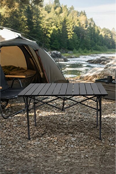 CEZVE HOME Katlanabilir Taşınabilir Kamp Masası Alüminyum Gövdeli Outdoor Pik...