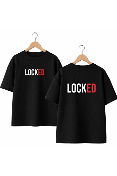playwear Locked Back and Front Chest Printed 100% Cotton Oversize Loose Regul...