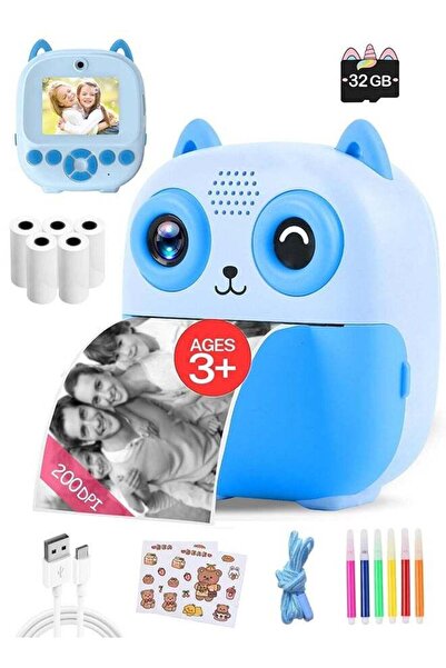 Jubilin Kids Camera Instant Print, 32G 1080P HD Dual-Lens Selfie Digital Came...
