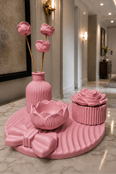Gizem Design Products Fiyonklu Salon Seti (PEMBE)