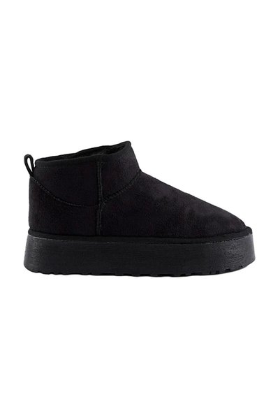rungo Black Sheepskin Thick Sole Ankle Short Cold Resistant Suede Women's Boots & Bootie