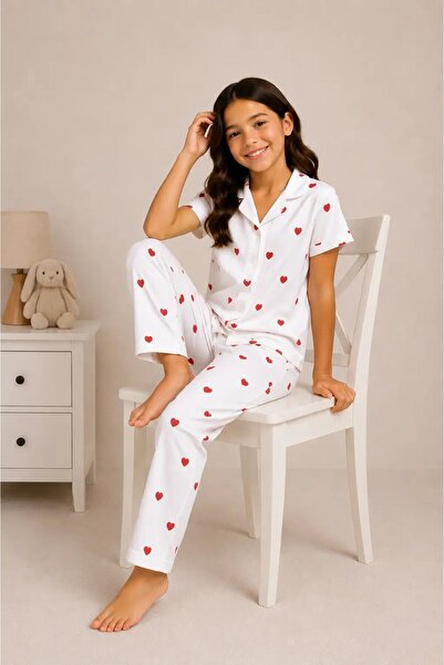 My Hanne Patterned Girls' Pajama Set 9927