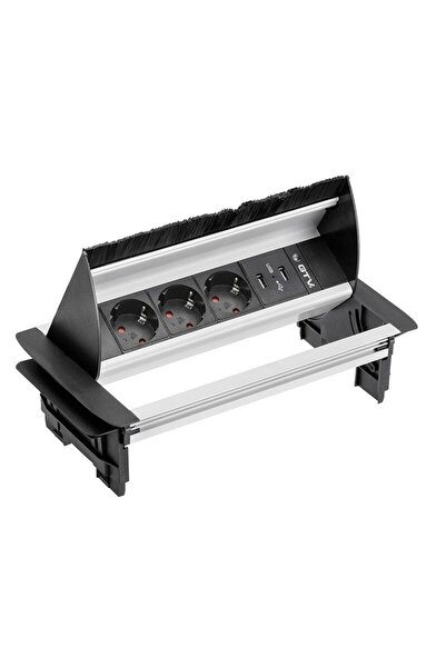 OEM Priza incastrabila cu perie GTV 3 schuko si 2 USB