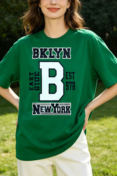 Fleck تي شيرت نسائي من Brooklyn East Side B New York Est 978 ملابس الشارع كبي...