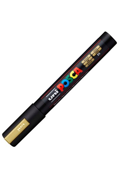 OEM Μαρκαδόρος Posca PC-5M με στρογγυλή μύτη, 1.8 - 2.5 χιλιοστά, Χρυσό