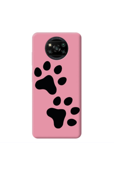 Other Xiaomi Poco X3 /X3 Pro Paws Pink Colored Silicone TPU Θήκη