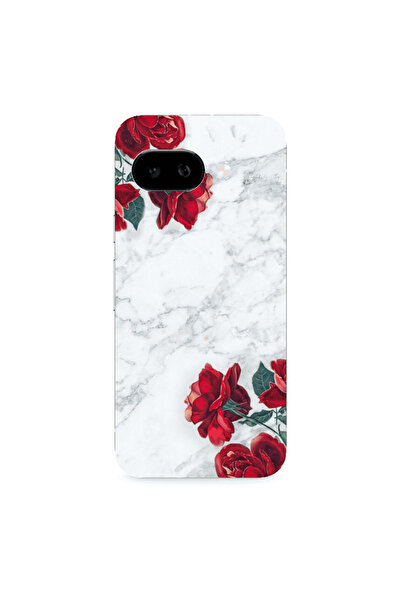 Other Google PIXEL 9A red roses marble Transparent Silicone TPU Θήκη