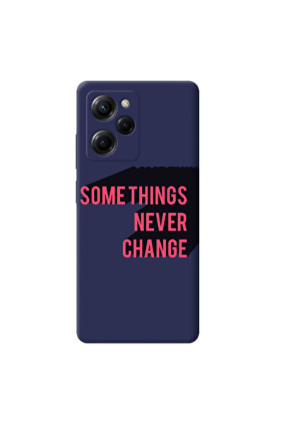 Other Xiaomi Poco X5 Pro Somethings Never Change Dark blue Colored Silicone T...