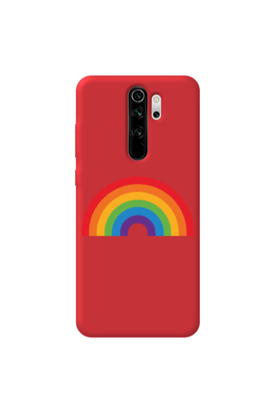 Other Xiaomi Redmi Note 8 Pro Rainbow Mini Red Colored Silicone TPU Θήκη