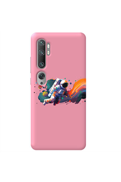 Other Xiaomi Mi Note 10 Rainbow Space Pink Colored Silicone TPU Θήκη