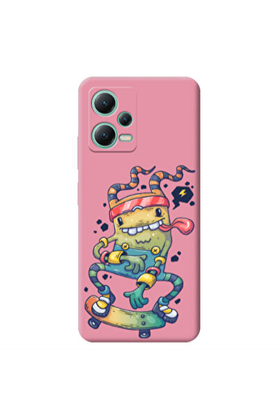 Other Xiaomi Redmi Note 12 Pro 5G Dangerous task Pink Colored Silicone TPU Θήκη