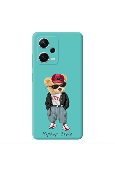 Other Xiaomi Poco X5 Hip hop style Turquoise Colored Silicone TPU Θήκη