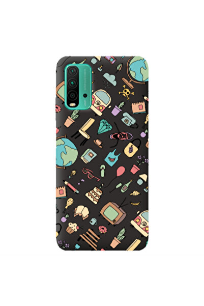 Other Xiaomi Poco M3 Mixed up Black Colored Silicone TPU Θήκη