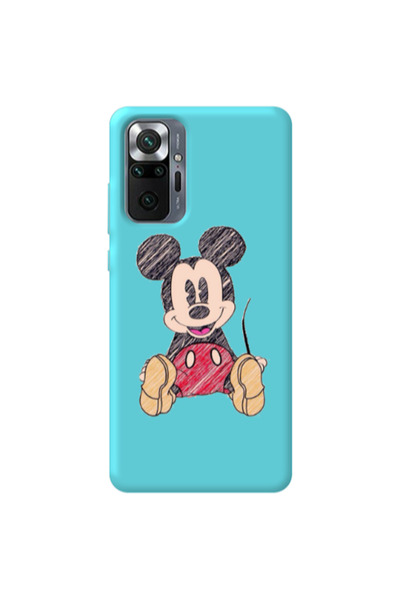 Other Xiaomi Redmi Note 10 Pro 4G Mickey mouse 2 Turquoise Colored Silicone T...