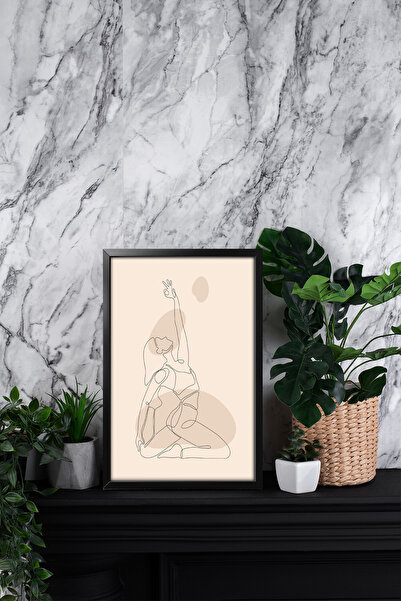 Erfa Concept Ahşap Çerçeve Görünümlü MDF Tablo Genç Odası Pop Art Tarzı Soyut Sanat Paneli Kız Yurduna