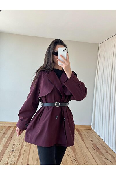 My Blog Burgundy Allerli Trench Coat
