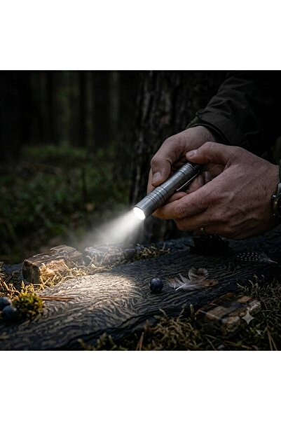 gaman Mini LED El Feneri - Klipsli Taşınabilir Cep Feneri 1W LED, Kemere Çant...