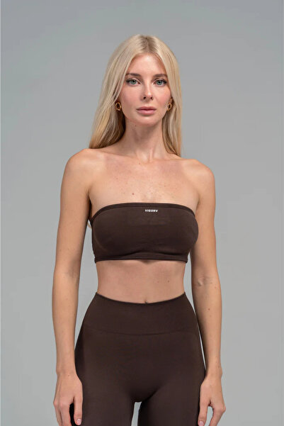 VIGORV Strapless Seamless Bandeau Bra Bralet Flexible Gathering Everyday Bustier