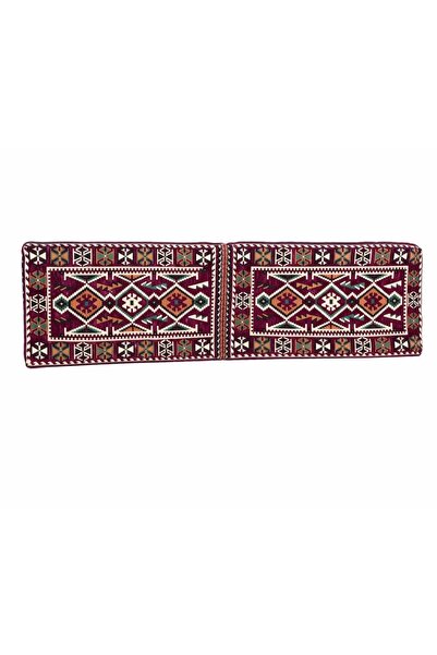 Algelsineve Sünger Dolgulu Şark Köşesi Yastığı veya Minderi 60x180cm Bordo