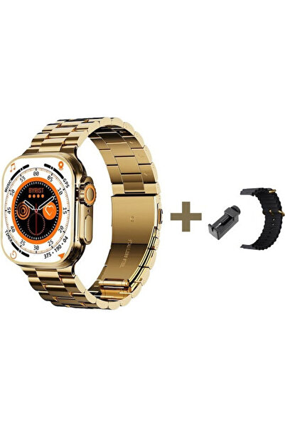 OEM M9 Ultra Max 46mm Έξυπνο ρολόι με παρακολούθηση καρδιακών παλμών (Χρυσό)
