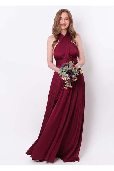 Ethera Rochie Domnisoare de Onoare Convertibila, Lunga din Satin