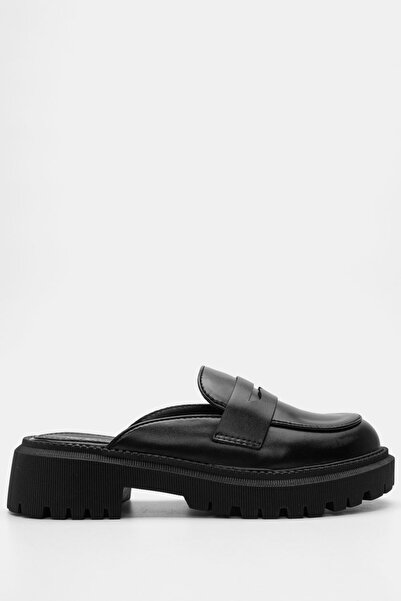 Luigi Μοκασίνια Mules με χοντρή σόλα - Μαύρο - 38