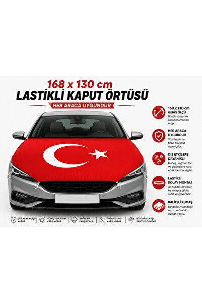 HER ŞEY NOTA www.herseynota.com 168x130 cm Lastikli Araç Kaput Örtüsü – Her A...