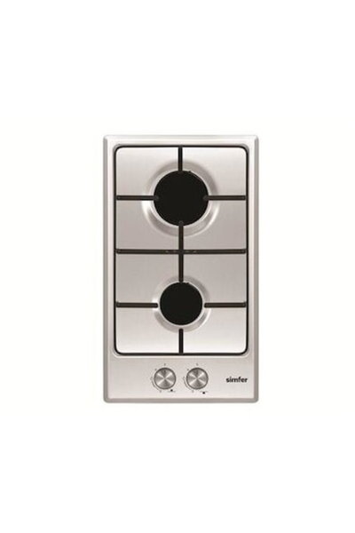 Simfer Plita cu gaz Incorporabila 2 Zone de Gatit 30 cm Inox Comenzi Mecanice