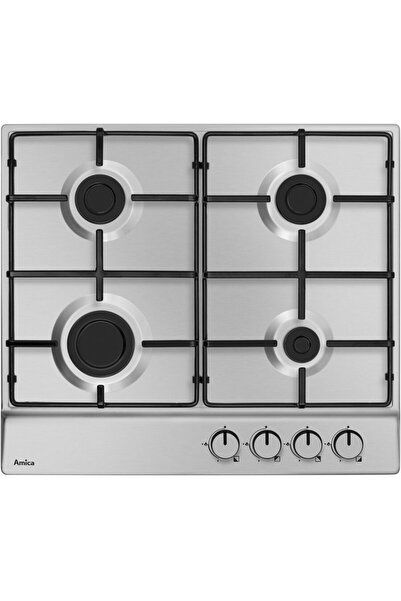 AMICA PGA6100BPR Gas, 4 cooking zones, 59 cm, Stainless steel