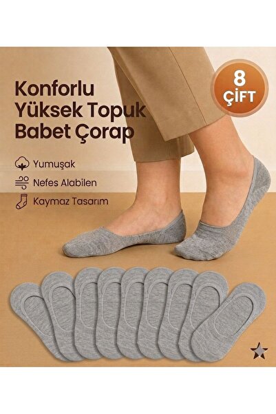 UZN SOCKS Görünmez Babet Çorap 8 Çift Çorap