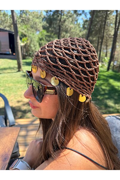 Tuysa Jewelry El Örgüsü Pullu Saç Filesi - Bandana – Yazlık Bohem Tarz