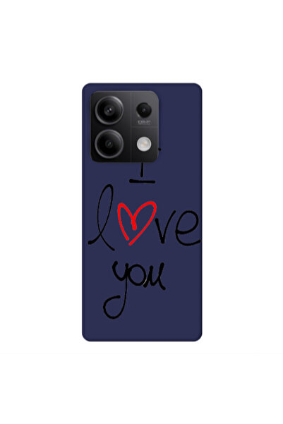 Other Xiaomi Redmi Note 13 5G i love you Dark blue Colored Silicone TPU Θήκη