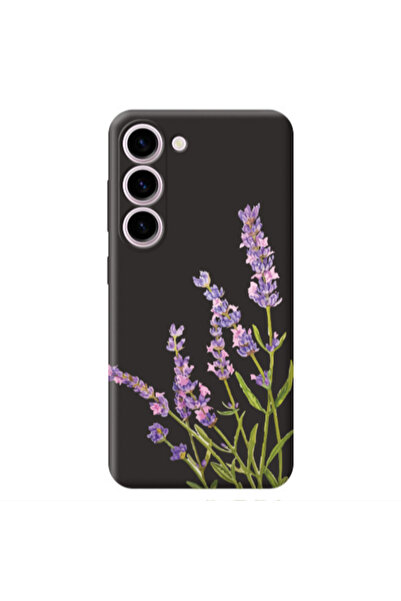 Other Samsung S23 Plus Flowers 8 Black Colored Silicone TPU Θήκη