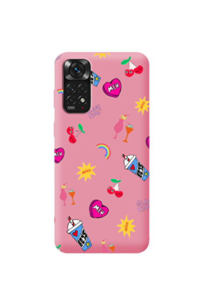 Other Xiaomi Redmi Note 11 4G glam time Pink Colored Silicone TPU Θήκη