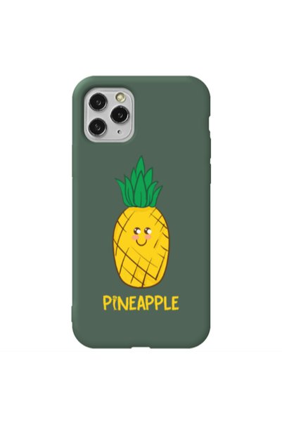 Other Apple iPhone 11 Pro Pineapple Dark Green Colored Silicone TPU Θήκη