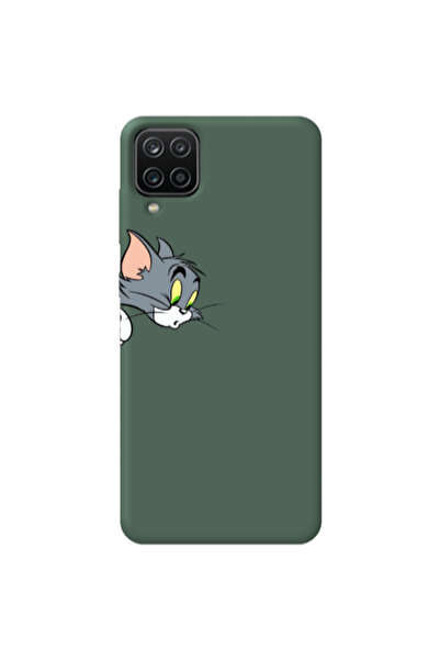Other Samsung A12 Tom 1 Dark Green Colored Silicone TPU Θήκη