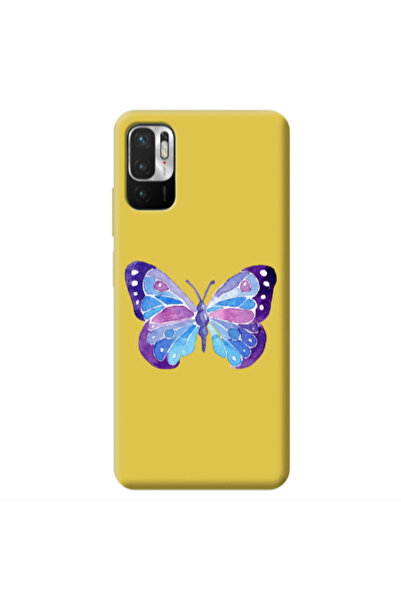Other Xiaomi Redmi Note 10 Pro 5G Big Butterfly Yellow Colored Silicone TPU Θήκη