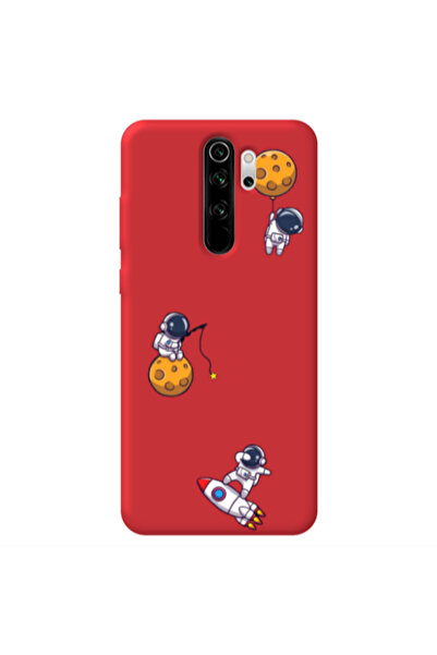 Other Xiaomi Redmi Note 8 Pro Cute astronauts Red Colored Silicone TPU Θήκη