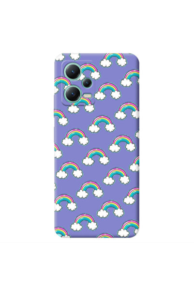 Other Xiaomi Redmi Note 12 Pro 5G Cute rainbows Purple Colored Silicone TPU Θήκη