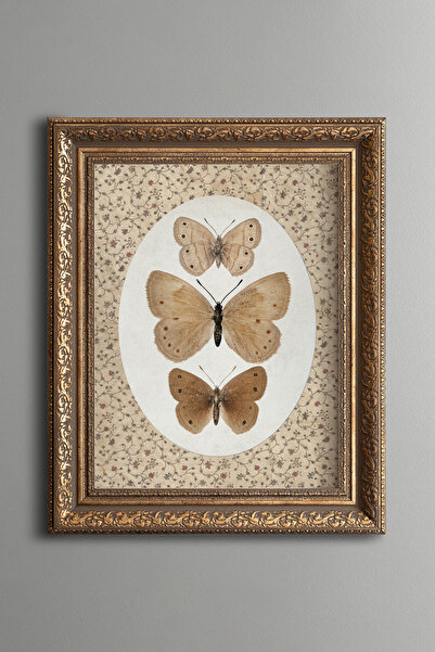 epiqart Butterflies - Vintage Patterned Painting - Thick Model