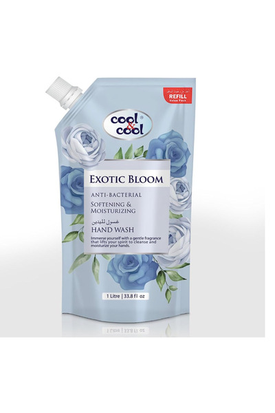 COOL & COOL Hand Wash Pouch 1 Liter - Exotic Bloom Scented Anti-Bacterial,Ski...