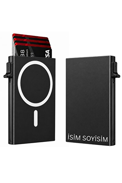ZAZANI MagSafe Uyumlu Mekanizmalı Kartlık - Hediye Kutulu - RFID Korumalı - S...