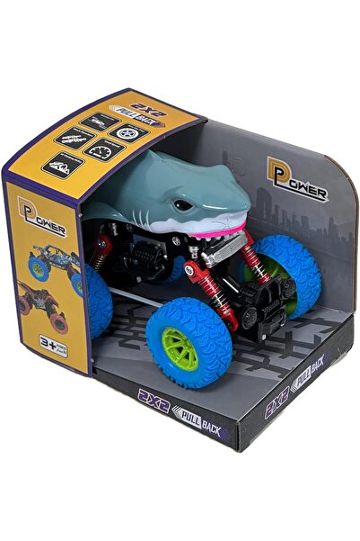 D-Power Pullback Crazy Shark Truck | No Batteries, Fun 3+