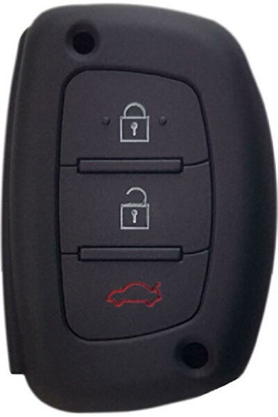 OEM Car Key Cover Case made of with 3 Buttons for Hyundai in Black Color